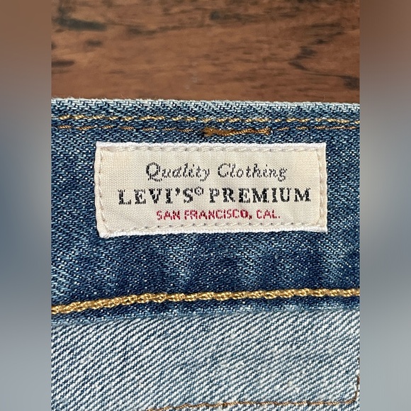 Levi’s Premium 50s Distressed Selvedge Straight Jeans ‘Blue’ (size mens W32xL30) - Picture 7 of 14